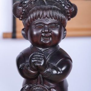 Cặp Tiểu Đồng Chúc Phúc Gỗ Trắc