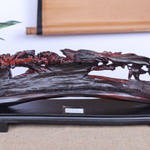 Cầu Gậy Như Ý Chim Trĩ Hoa Mai Gỗ Trắc