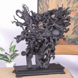 Nhất Long Vờn Ngọc Gỗ Mun Sừng Khánh Hoà