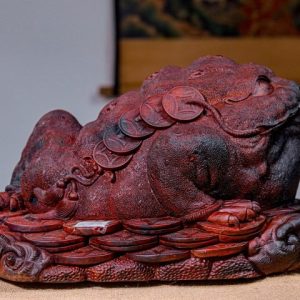 Cóc Thiềm Thừ Tài Lộc Gỗ Trắc