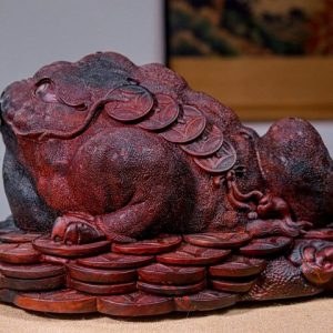 Cóc Thiềm Thừ Tài Lộc Gỗ Trắc