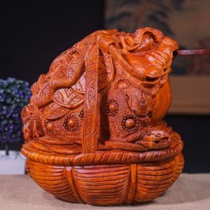 Cóc Thiềm Thừ Trấn Giỏ Tiền Gỗ Hương