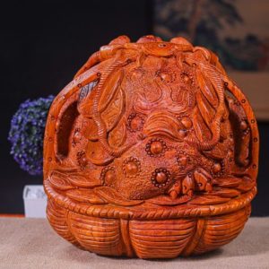 Cóc Thiềm Thừ Trấn Giỏ Tiền Gỗ Hương