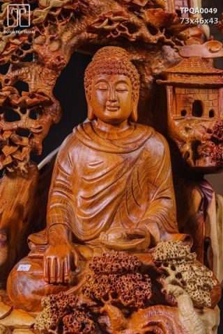Phật Ngồi Thiền Gỗ Hương