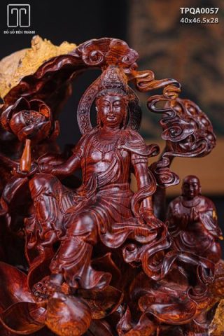 Phật Toạ Đài Sen Gỗ Cẩm Lai