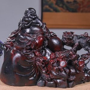 Di Lạc Tam Tiểu Nhất Nghê Ngồi Bao Tiền Gỗ Trắc