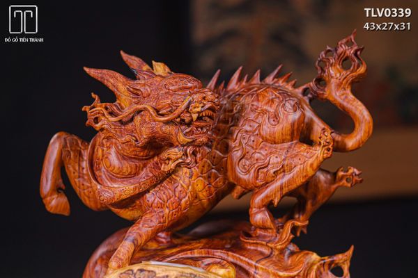 Kỳ Lân Gỗ Nu cẩm