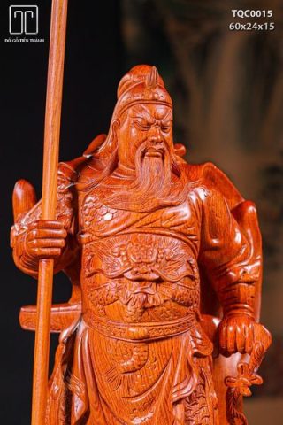 Quan Công Chống Đao Gỗ Hương