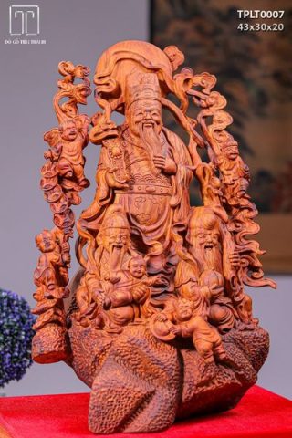 Tam Đa Phúc Lộc Thọ Gỗ Sưa