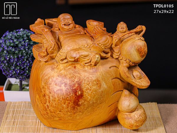 Di Lạc Nhất Tiểu Ngồi Bao Tiền Gỗ Nu Hương