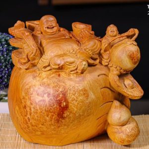 Di Lạc Nhất Tiểu Ngồi Bao Tiền Gỗ Nu Hương