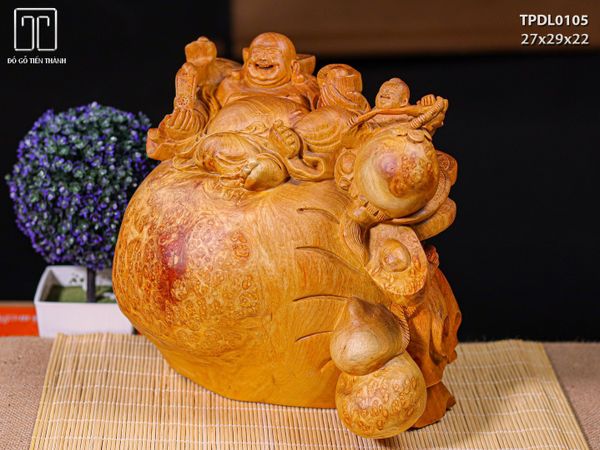 Di Lạc Nhất Tiểu Ngồi Bao Tiền Gỗ Nu Hương