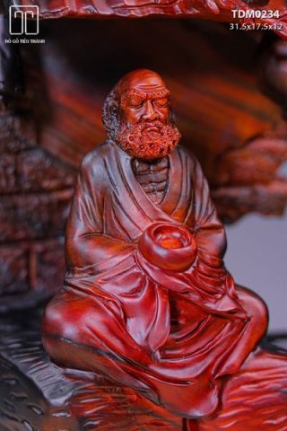 Đạt Ma Ngồi Thiền Gỗ Trắc
