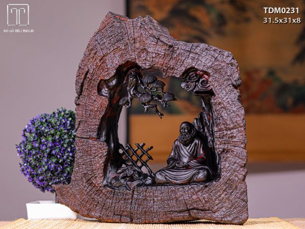 Đạt Ma Ngồi Thiền Gỗ Trắc
