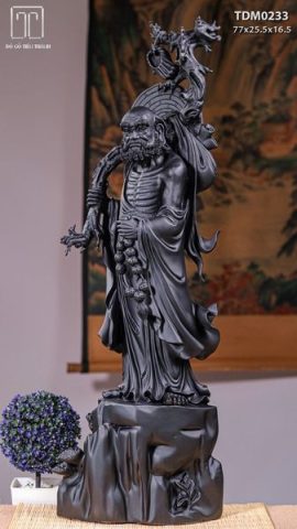 Đạt Ma Sư Tổ Gỗ Mun Sừng Khánh Hoà
