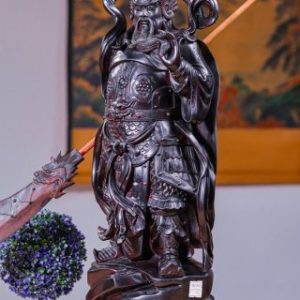 Quan Công Xách Đao Gỗ Tử Đàn
