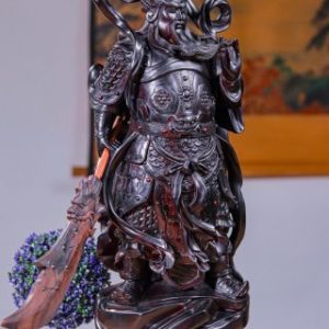 Quan Công Xách Đao Gỗ Tử Đàn