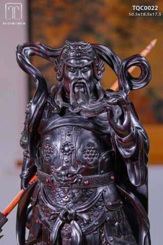 Quan Công Xách Đao Gỗ Tử Đàn