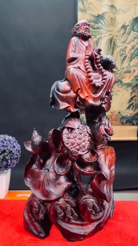 Đạt Ma Ngồi Thiền Gỗ Trắc