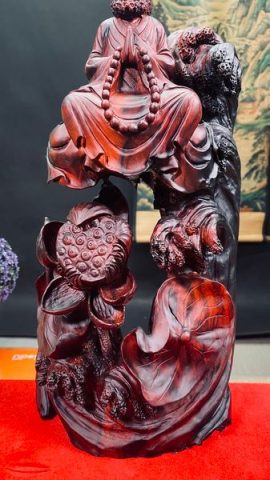 Đạt Ma Ngồi Thiền Gỗ Trắc