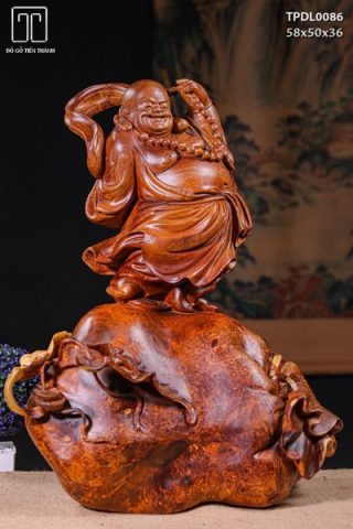 Di Lạc Đứng Bao Tiền Gỗ Nu Hương