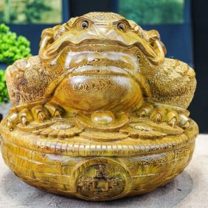 Cóc ngồi giỏ gỗ mun