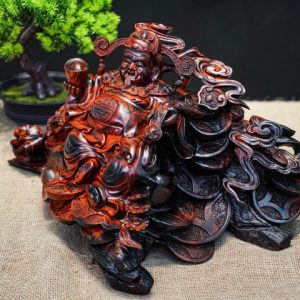 Thần tài gỗ trắc đỏ đen