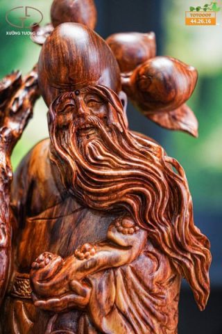 Ông thọ đứng gỗ sưa