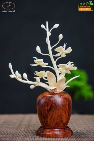 Bình hoa gỗ mini