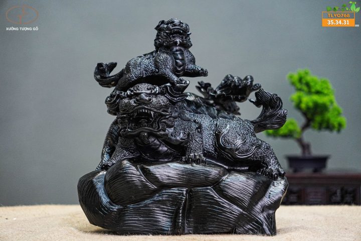 Nghê mẫu tử gỗ mun xừng Nghê mẫu tử gỗ mun xừng