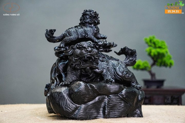 Nghê mẫu tử gỗ mun xừng Nghê mẫu tử gỗ mun xừng