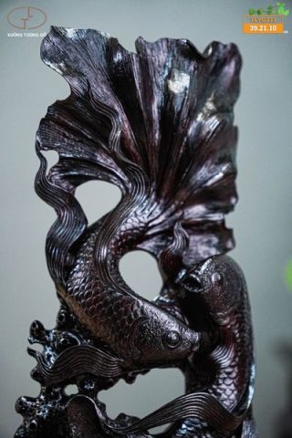 Song ngư vượt sóng gỗ trắc