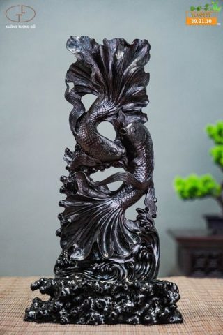 Song ngư vượt sóng gỗ trắc