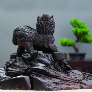 Lân sư vườn ngọc gỗ trắc Lân sư vườn ngọc gỗ trắc