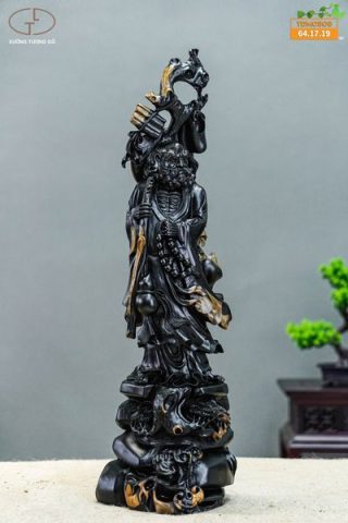 đạt ma khất thực gỗ mun