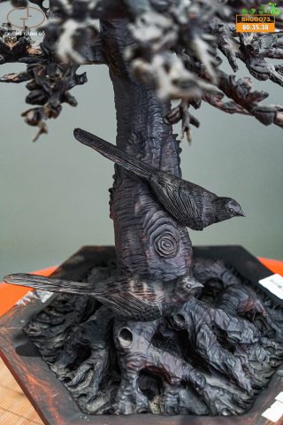 Bình hoa mai gỗ trắc Bình hoa mai gỗ trắc