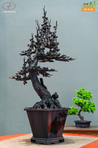 Bình hoa mai gỗ trắc Bình hoa mai gỗ trắc