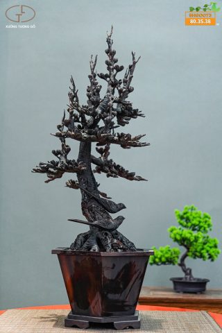 Bình hoa mai gỗ trắc Bình hoa mai gỗ trắc