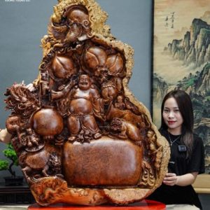 Di lạc tứ linh gỗ nu hương Di lạc tứ linh gỗ nu hương