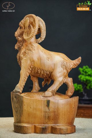 Dê gỗ ngọc am đứng vàng Dê gỗ ngọc am đứng vàng