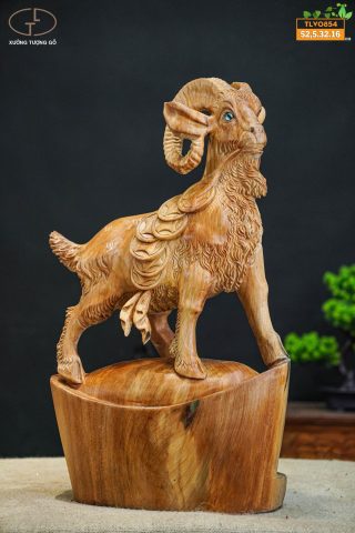 Dê gỗ ngọc am đứng vàng Dê gỗ ngọc am đứng vàng