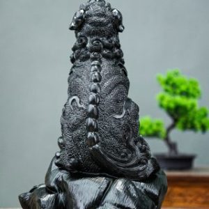 lân sư gỗ mun lân sư gỗ mun