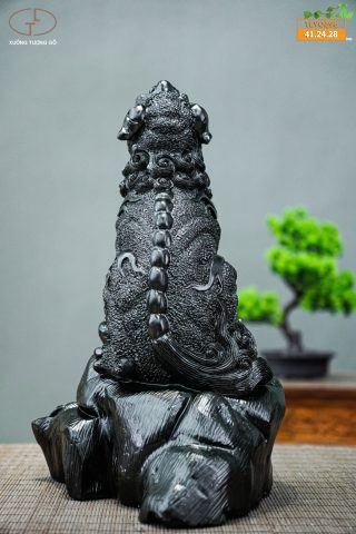 lân sư gỗ mun lân sư gỗ mun