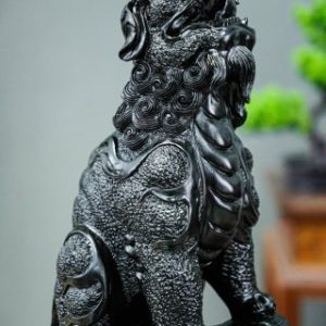 lân sư gỗ mun lân sư gỗ mun