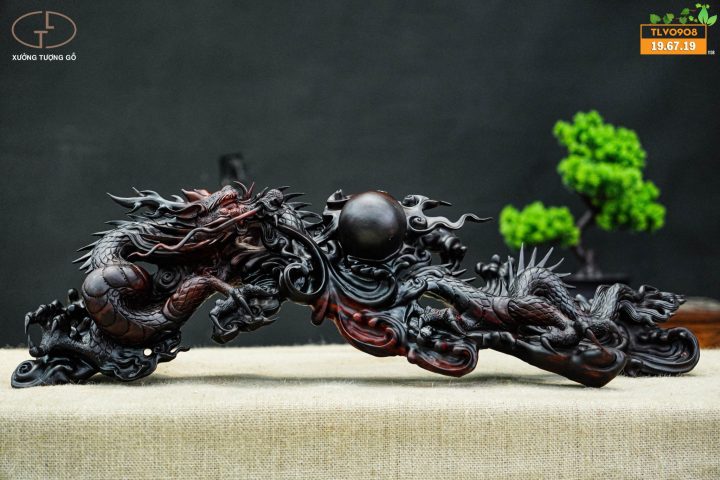 nhất long vờn ngọc gỗ trắc nhất long vờn ngọc gỗ trắc