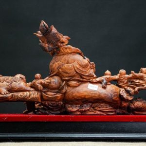 Di lạc vác hoa sen gỗ sưa Di lạc vác hoa sen gỗ sưa