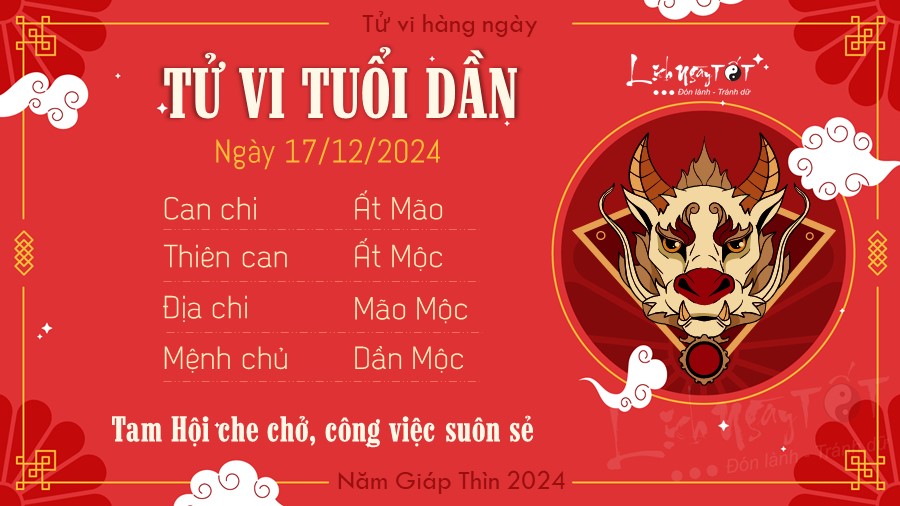 tử vi tuổi Dần ngày 17-12
