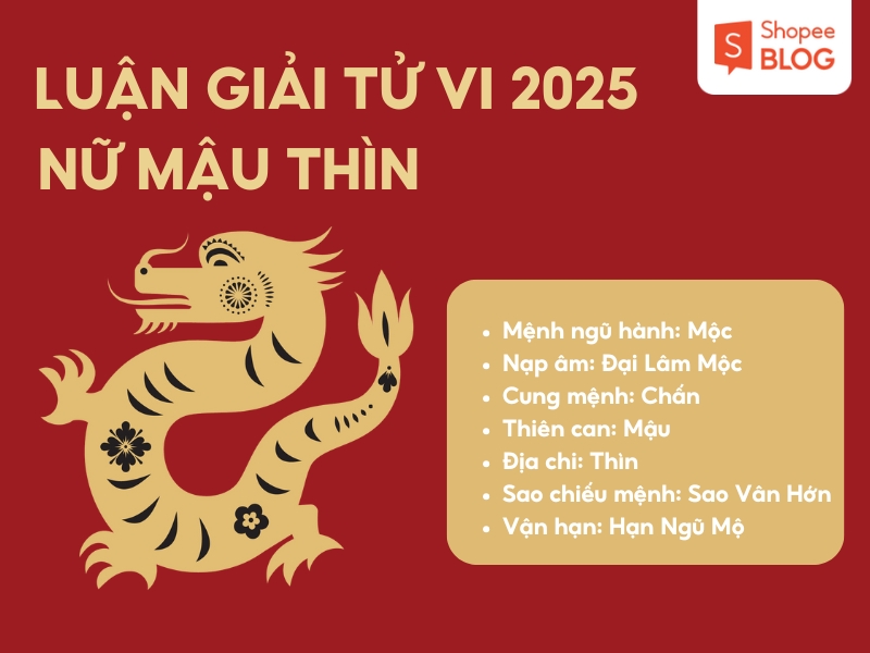 Tử Vi Tuổi Mậu Thìn 1988 Năm 2025 Nữ Mạng: Dự Báo Vận Trình Công Danh – Tài Lộc – Tình Duyên – Sức Khỏe