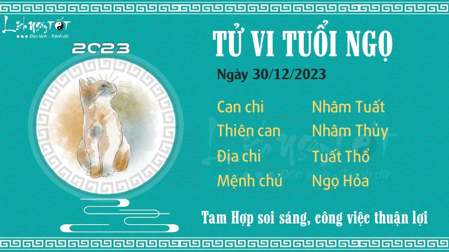 tử vi tuổi Ngọ ngày 30/12