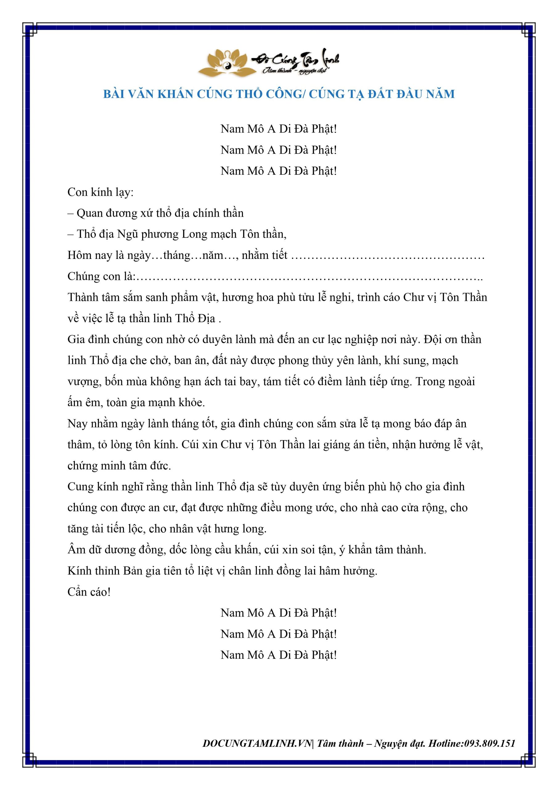 Mâm cúng tạ đất bày trí đúng phong thủy
